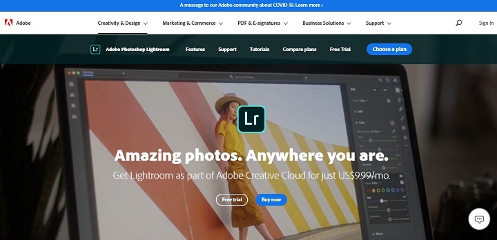 Adobe Lightroom - Aplikasi edit foto PC