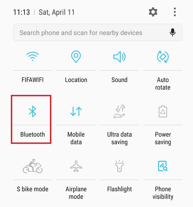 Langkah Kedua Aktifkan Bluetooth Smartphone - step 3