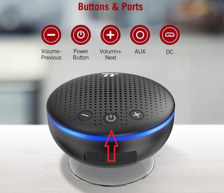 Langkah Pertama Aktifkan Speaker Bluetooth - Power Button