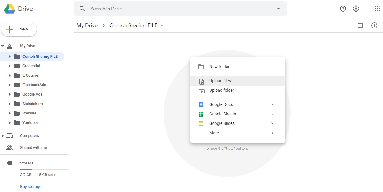 Membuat share link Google Drive Default menggunakan PC Step 3