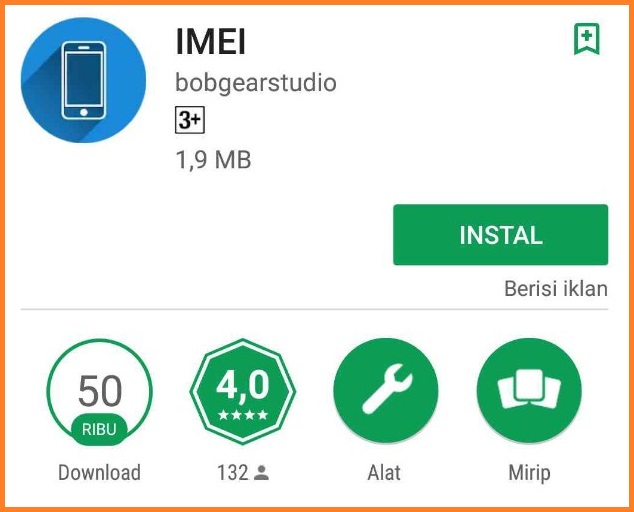 Mengecek Kode IMEI pakai Aplikasi