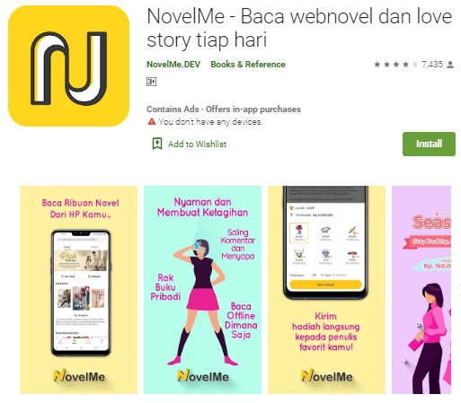 NovelMe - Baca webnovel dan love story tiap hari