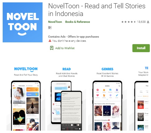 NovelToon - Read and Tell Stories in Indonesia