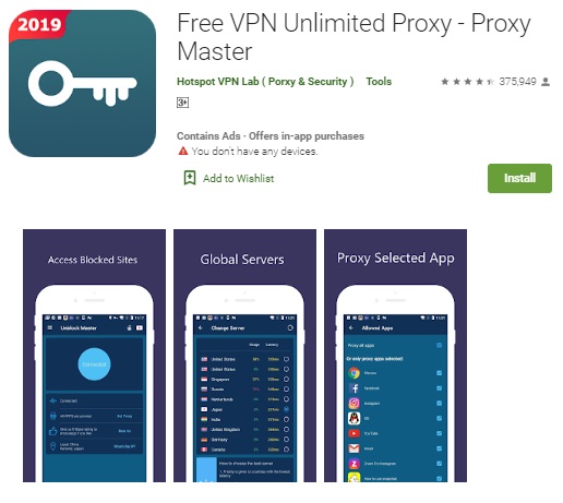 Free VPN Unlimited Proxy - Proxy Master