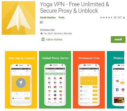 Yoga VPN - Free Unlimited & Secure Proxy & Unblock